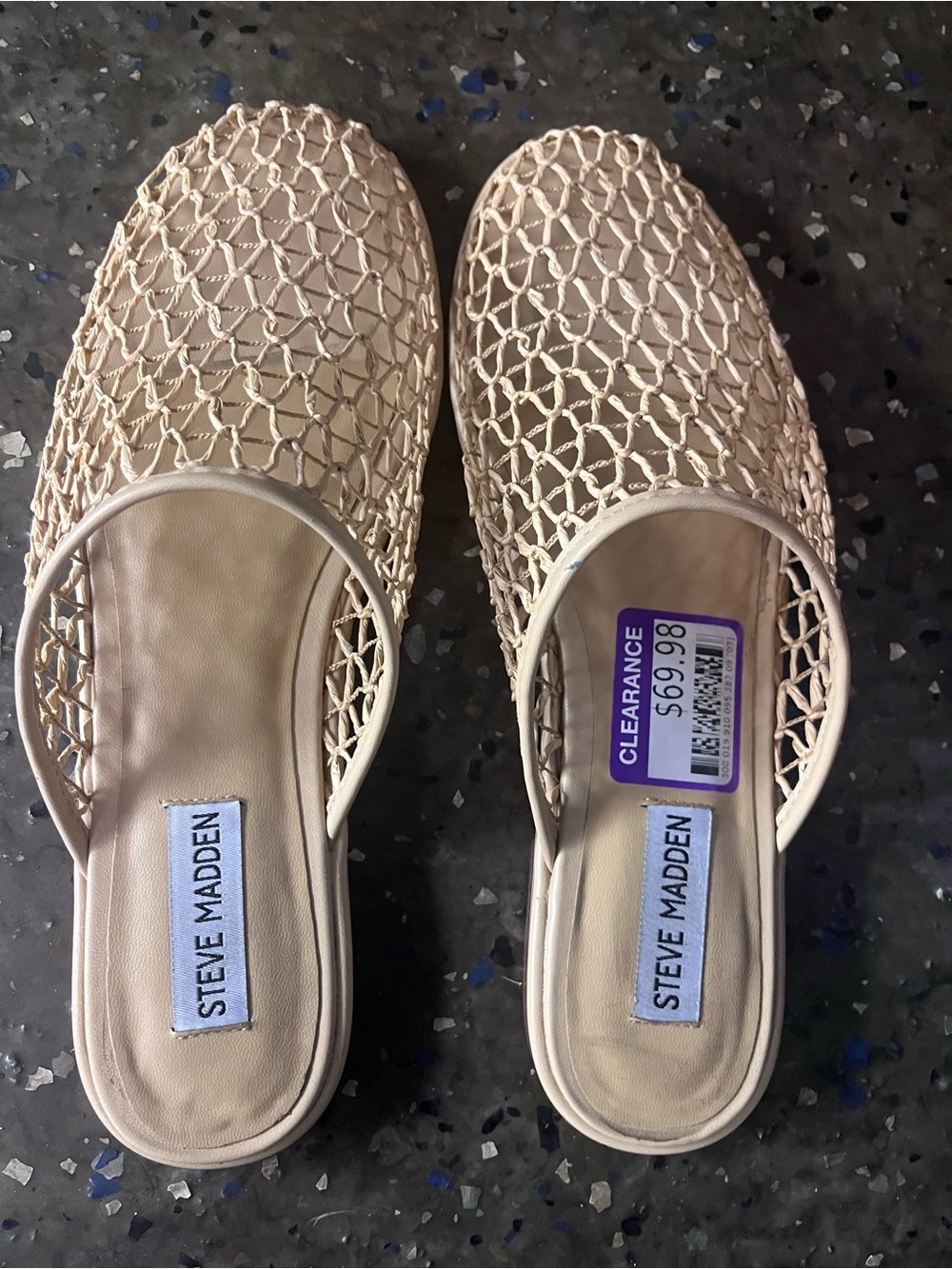 Steve Madden Woven Open-Weave Slide Mule in Tan 8.5 slip-on summer - Picture 4 of 5